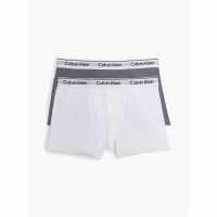 Calvin Klein 2 Pack Boxer Shorts Grey/White Детско бельо