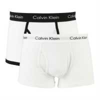2 Чифта Боксерки Calvin Klein 365 2 Pack Trunks Mens White/White Мъжко бельо