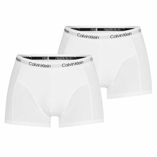 Мъжко бельо Calvin Klein 2 Чифта Боксерки 2 Pack Trunks Бяло/Бяло 100 Calvin Klein 2 Чифта Боксерки 2 Pack Trunks Бяло/Бяло 100 Мъжко бельо