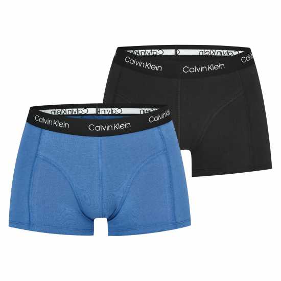 Calvin Klein 2 Чифта Боксерки 2 Pack Trunks Черно/Син 6ZR Мъжко бельо