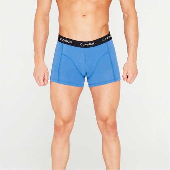 Calvin Klein 2 Чифта Боксерки 2 Pack Trunks Черно/Син 6ZR Мъжко бельо