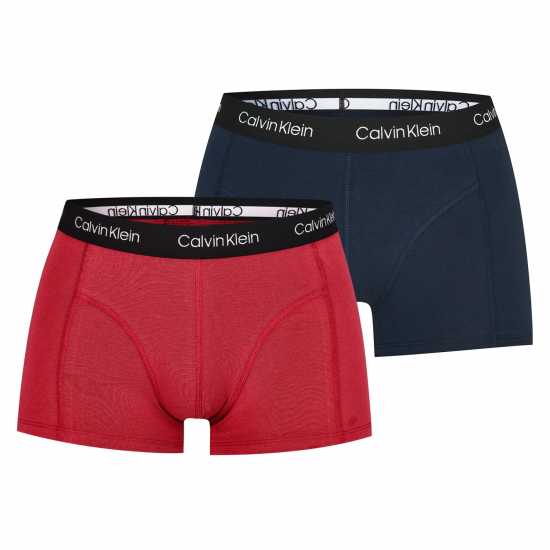 Calvin Klein 2 Чифта Боксерки 2 Pack Trunks Нви / Червено 6ZQ Мъжко бельо