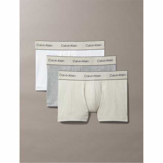 Calvin Klein Men's Trunks Ойстър/Сив/Бял Calvin Klein Men's Trunks Ойстър/Сив/Бял