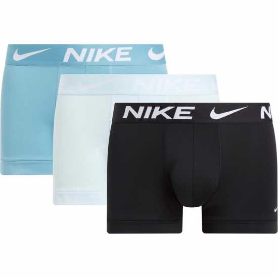 Мъжко бельо Nike Спортни Гащета 3 Pack Essential Micro Trunks Mens Синьо/Тюркоаз/Черно Nike Спортни Гащета 3 Pack Essential Micro Trunks Mens Синьо/Тюркоаз/Черно Мъжко бельо