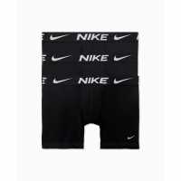 Nike Мъжки Боксерки 3 Pack Dri-Fit Boxer Shorts Mens Black Мъжко бельо