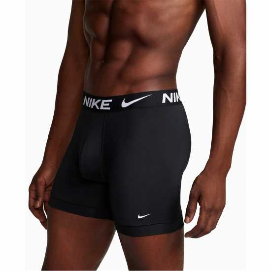 Nike Мъжки Боксерки 3 Pack Dri-Fit Boxer Shorts Mens Black Мъжко бельо
