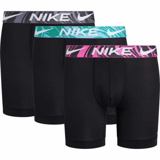 Nike Мъжки Боксерки 3 Pack Dri-Fit Boxer Shorts Mens Black/Blue Мъжко бельо