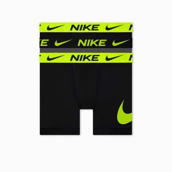 Nike Мъжки Боксерки 3 Pack Dri-Fit Boxer Shorts Mens Blk/Gry/Volt 