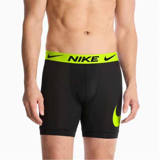 Nike Мъжки Боксерки 3 Pack Dri-Fit Boxer Shorts Mens Blk/Gry/Volt 