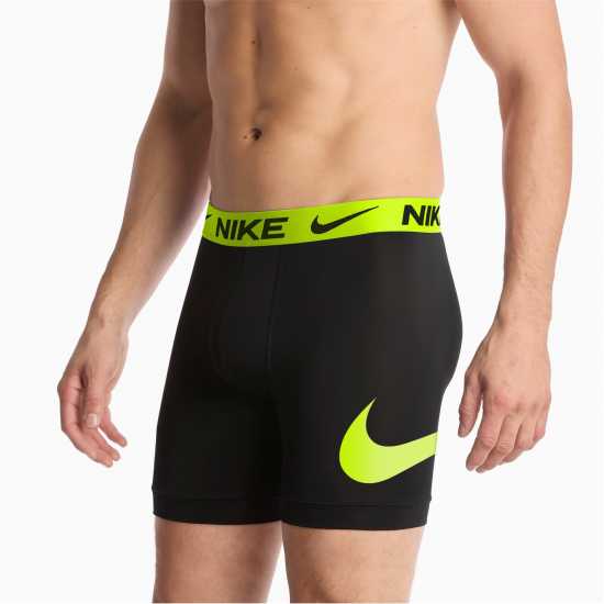 Nike Мъжки Боксерки 3 Pack Dri-Fit Boxer Shorts Mens Blk/Gry/Volt 