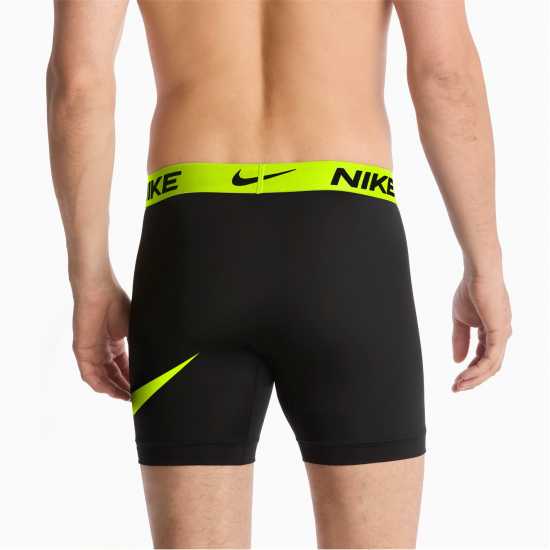 Nike Мъжки Боксерки 3 Pack Dri-Fit Boxer Shorts Mens Blk/Gry/Volt 
