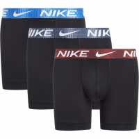 Nike Мъжки Боксерки 3 Pack Dri-Fit Boxer Shorts Mens Роял/Слейт/Бург Мъжко бельо