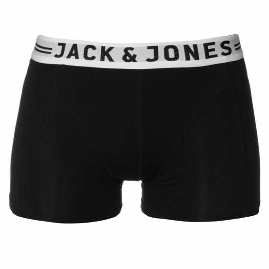 Jack And Jones Спортни Гащета Sense 3 Pack Trunks Mens Black Мъжко облекло за едри хора
