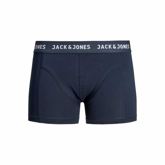 Jack And Jones Спортни Гащета Sense 3 Pack Trunks Mens Navy/Navy - Мъжко облекло за едри хора