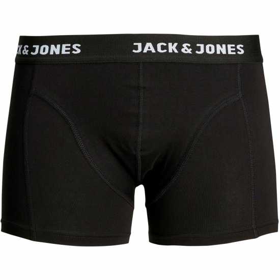 Jack And Jones Спортни Гащета Sense 3 Pack Trunks Mens Black/Black - Мъжко облекло за едри хора