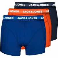 Jack And Jones Спортни Гащета Sense 3 Pack Trunks Mens Blk/Org/Blu Мъжко облекло за едри хора