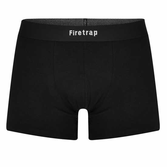 Firetrap 2 Pack Boxer Shorts Black / Black Мъжко бельо