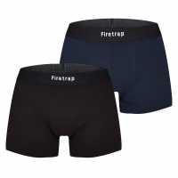Firetrap 2 Чифта Боксерки 2 Pack Trunks Морска синьо / Синьо Мъжко бельо