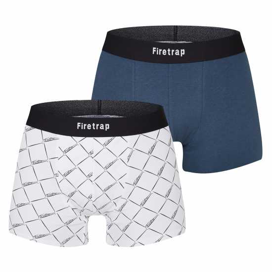 Firetrap 2 Pack Boxer Shorts Checks Мъжко бельо