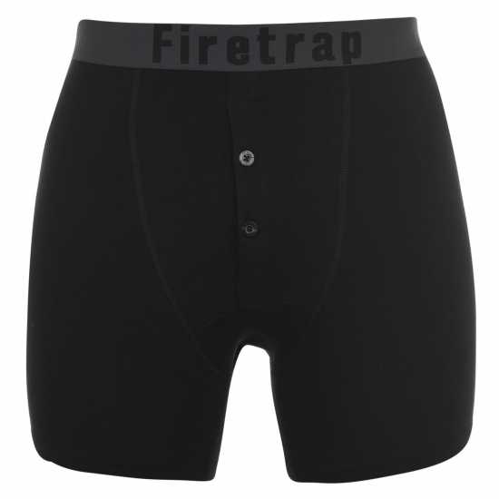 Firetrap 2 Pack Boxers Черно/Черно Мъжко бельо