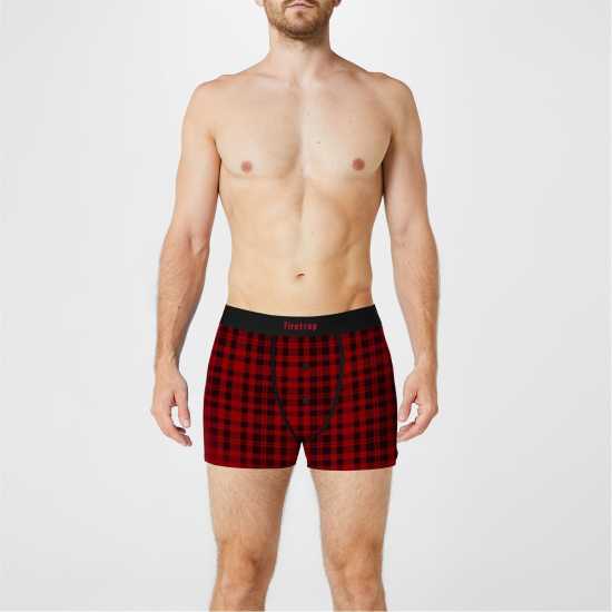 Firetrap 2 Pack Boxers Черно/Зелено Мъжко бельо