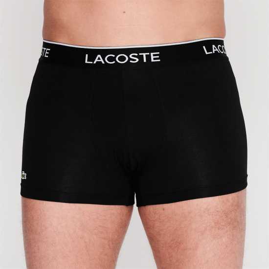 Lacoste 3 Pack Boxer Shorts Blk/Wht/Gry - 
