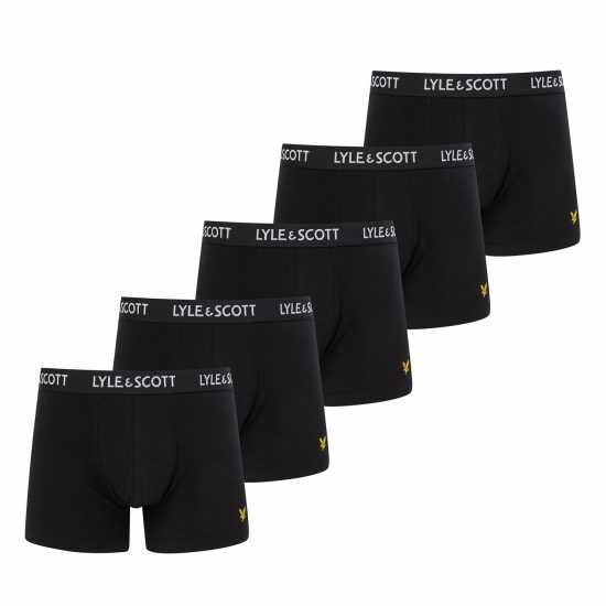 Мъжко бельо Lyle And Scott 5-Pack Miller Trunks Черно Lyle And Scott 5-Pack Miller Trunks Черно Мъжко бельо