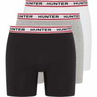 Hunter 3 Pack Boxer Briefs Mens Grey/Bright Whi Hunter 3 Pack Boxer Briefs Mens Grey/Bright Whi