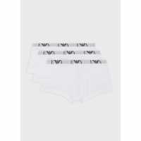 Emporio Armani 3-Pack Logo Trunks 16510 Wht/Wht 