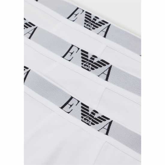 Emporio Armani 3-Pack Logo Trunks 16510 Wht/Wht 