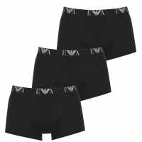 Emporio Armani 3-Pack Logo Trunks Black 21320 