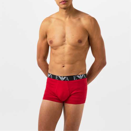 Emporio Armani 3-Pack Logo Trunks Rd/Gry/Blk41074 