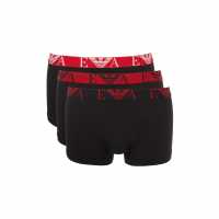 Emporio Armani 3-Pack Logo Trunks Blk/Blk/Bk38121 