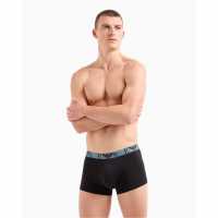 Emporio Armani 3-Pack Logo Trunks Blu/Gry/Bk34731 