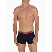 Emporio Armani 3-Pack Logo Trunks Blue/Ind/Blue 