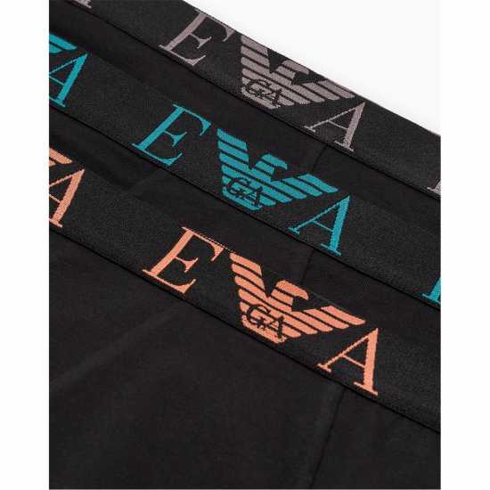 Emporio Armani 3-Pack Logo Trunks Blk/Blk/Blk 