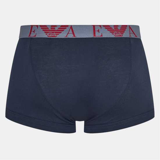 3-Pack Logo Trunks Blu/Red/Wht 3-Pack Logo Trunks Blu/Red/Wht