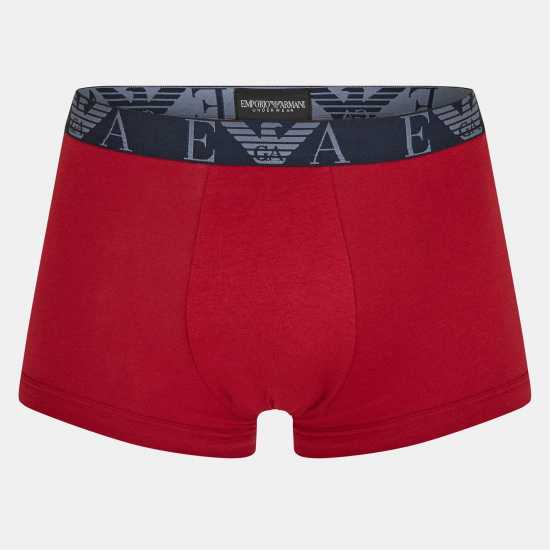 3-Pack Logo Trunks Blu/Red/Wht 3-Pack Logo Trunks Blu/Red/Wht