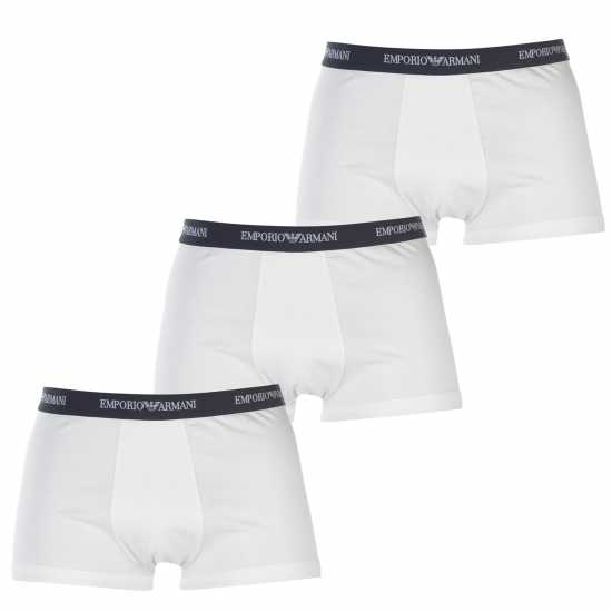 Мъжко бельо Emporio Armani Core 3 Pack Boxer Shorts Бял 00110 Emporio Armani Core 3 Pack Boxer Shorts Бял 00110 Мъжко бельо