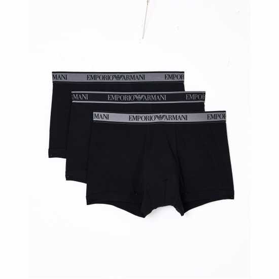 Мъжко бельо Emporio Armani Core 3 Pack Boxer Shorts Blk/Blk/Blk Emporio Armani Core 3 Pack Boxer Shorts Blk/Blk/Blk Мъжко бельо