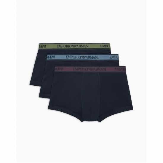 Мъжко бельо Emporio Armani Core 3 Pack Boxer Shorts Син/Син/Син70435 Emporio Armani Core 3 Pack Boxer Shorts Син/Син/Син70435 Мъжко бельо