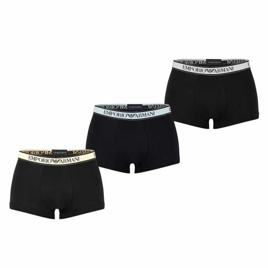 Emporio Armani Core 3 Pack Boxer Shorts Черно 50620 Мъжко бельо