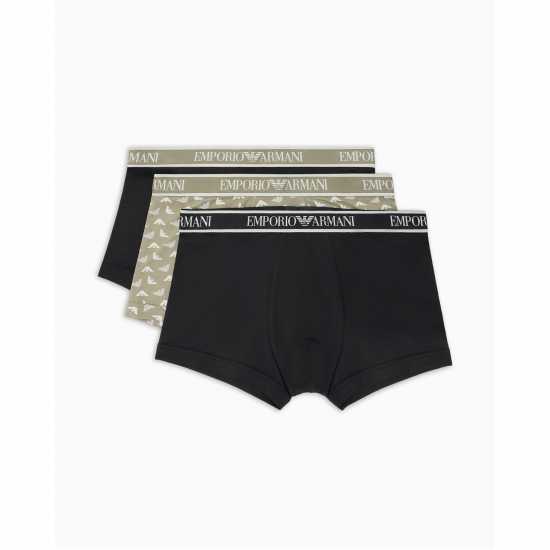 Emporio Armani Core 3 Pack Boxer Shorts Blk/Grn/AOP Мъжко бельо