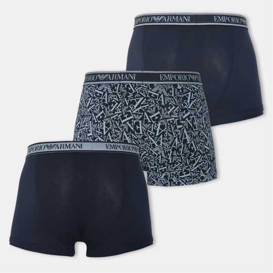 Emporio Armani Core 3 Pack Boxer Shorts Blu/Blu/Blu 