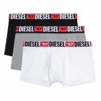 Diesel Мъжки Боксерки Damien 3 Pack Boxer Shorts Mens Черно-сиво-бяло E5896 