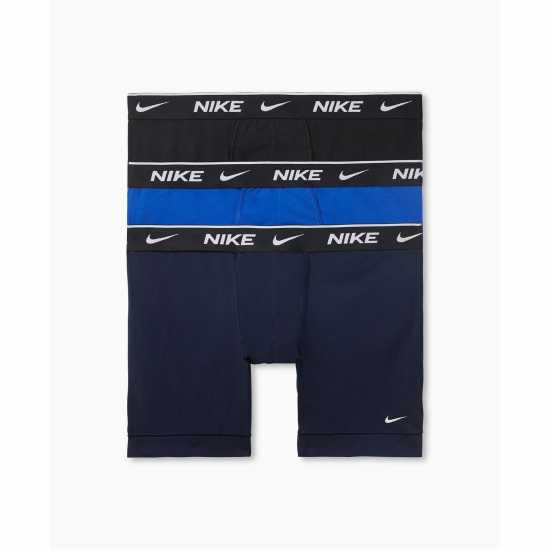 Nike Boxer Brief 3 Pack Mens Grey/Blue - Мъжко облекло за едри хора