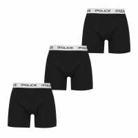 883 Police Мъжки Боксерки 3 Pack Carmelo Boxers Mens Black Мъжко облекло за едри хора