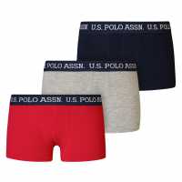 Us Polo Assn 3 Pack Boxer Shorts Nvy/Rd/Gry Детско бельо