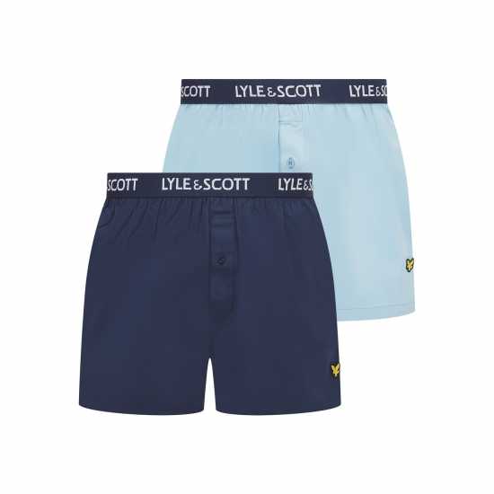Мъжко бельо Lyle And Scott 2Pk Wvn Bxr Sn99 Blue/Pct Lyle And Scott 2Pk Wvn Bxr Sn99 Blue/Pct Мъжко бельо