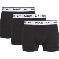 Nike Спортни Гащета 3 Pack Dri-Fit Essential Microfiber Trunks Mens Black/White Мъжко бельо
